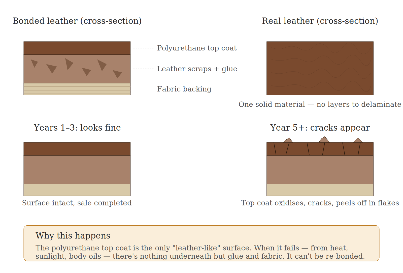 Why Your 'Leather' Sofa Is Peeling: The Bonded Leather Problem No One Warned You About